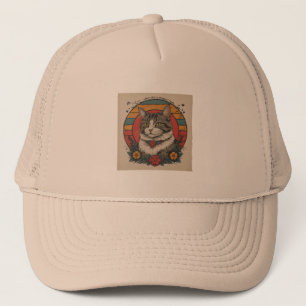 cute cat art design   cats lovers design buy now  trucker hat