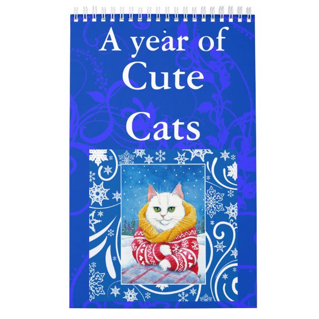 Cute Cat art illustrations calendar (Cover)