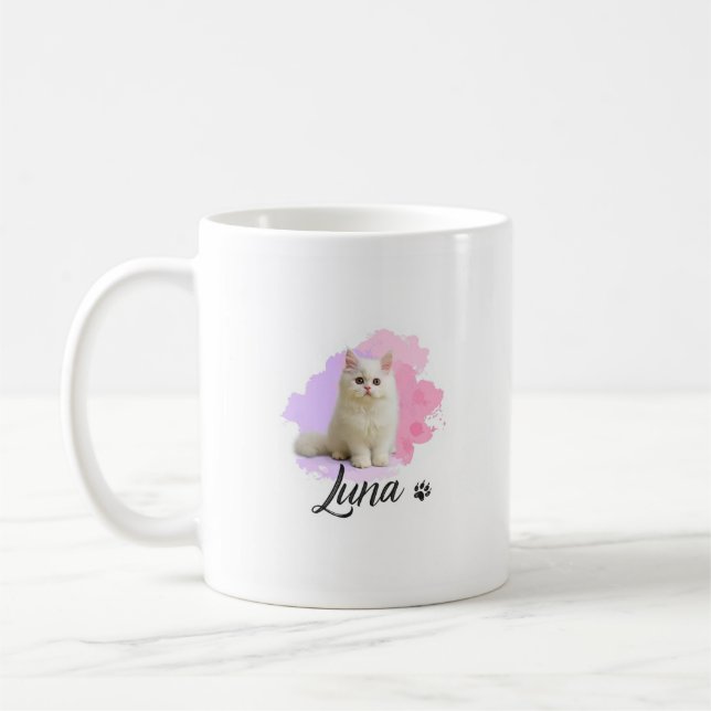 Cute Cat Artwork Clasics Mug –  Luna (Left)