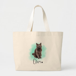 Cute Cat Artwork Tote Bag – Gift for Animal Lovers