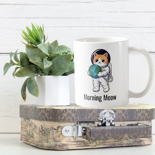 Cute Cat Astronaut Cat Mum Pet Lover Custom Coffee Mug
