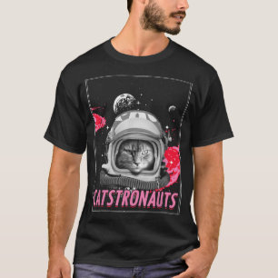 Cute Cat Astronaut Feline Space For Pet Owner Scie T-Shirt