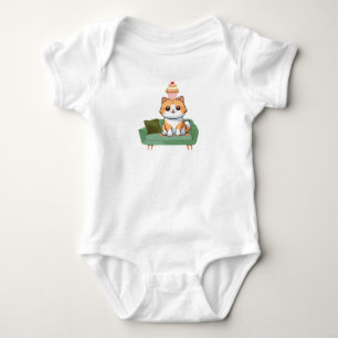 Cute Cat Baby Bodysuit