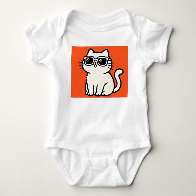 cute cat baby suit bodysuit (Front)