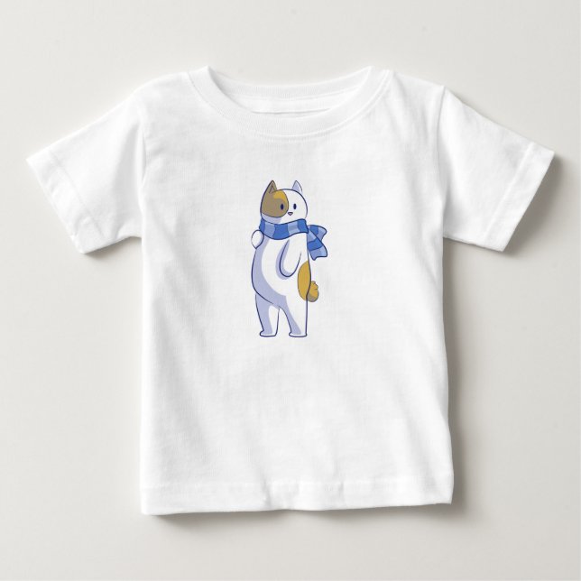 Cute Cat Baby T-Shirt (Front)