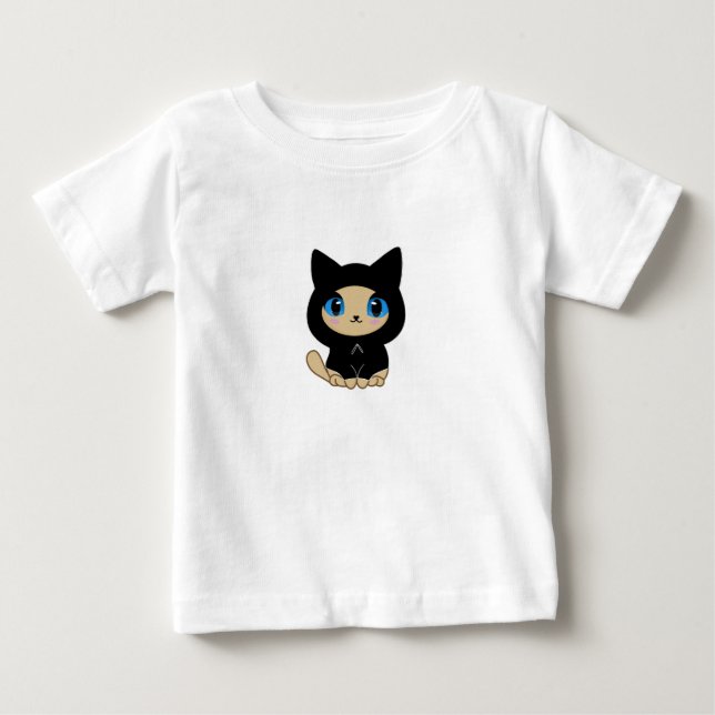 Cute Cat Baby T-Shirt (Front)
