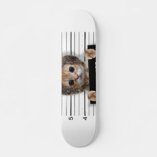 Cute cat bad boy skateboard