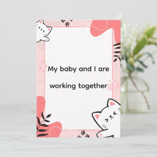 Cute Cat Birth Affirmation Art Holiday Card