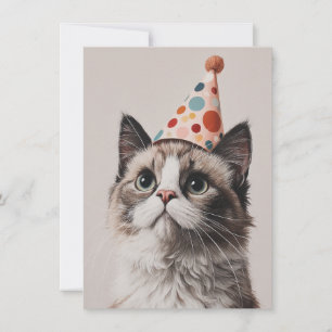 Cute Cat Birthday Card