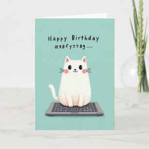 Cute Cat Birthday Card