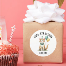 Cute cat Birthday Party favours