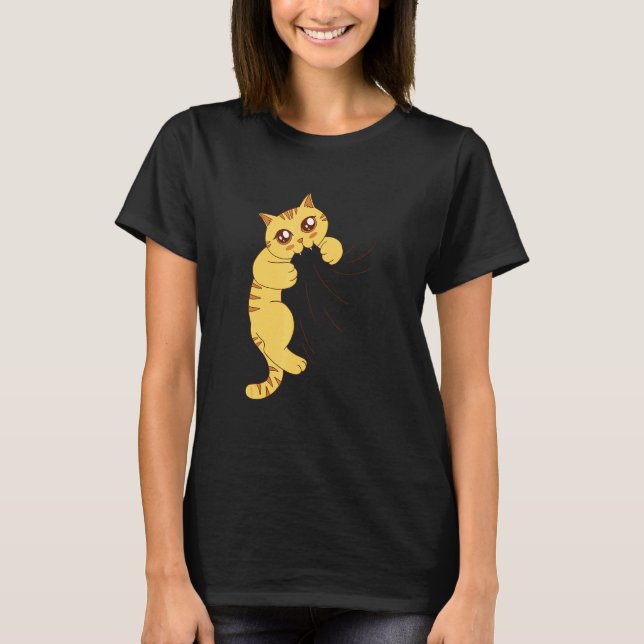 Cute Cat Biting For Cat T-Shirt (Front)
