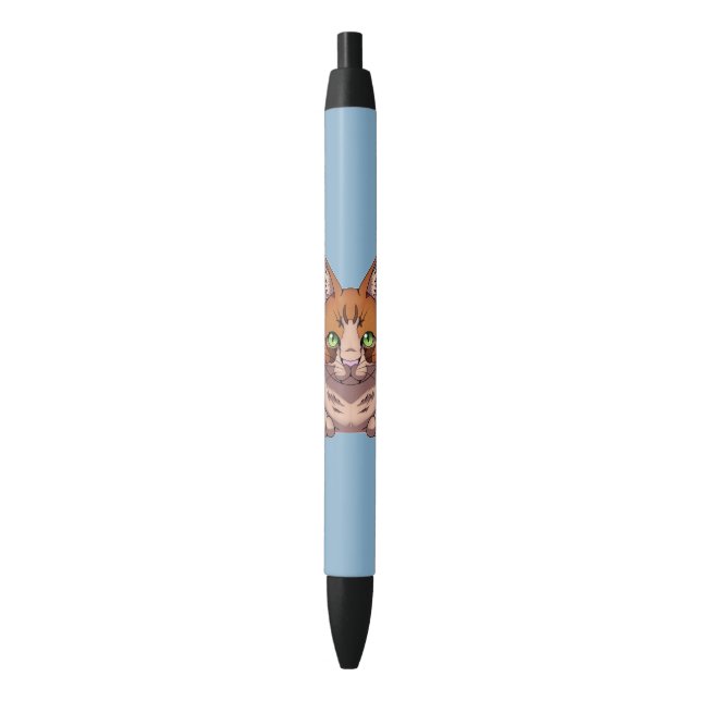 Cute Cat Black Ink Pen (Front Vertical)