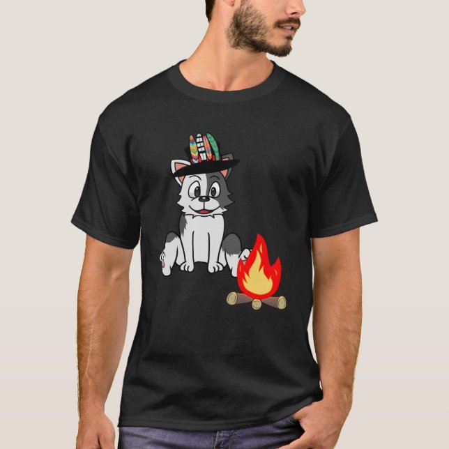 cute cat bonfire  kids T-Shirt (Front)