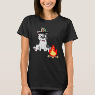 cute cat bonfire  kids T-Shirt