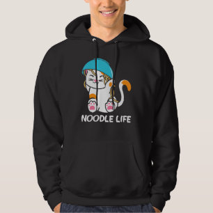 Cute Cat Bowl Noodles Head Noodle Life Kitten Kitt Hoodie