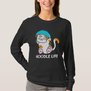 Cute Cat Bowl Noodles Head Noodle Life Kitten Kitt T-Shirt