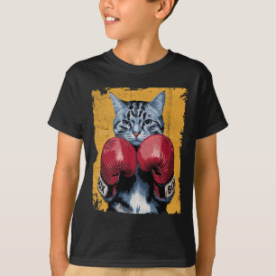Cute Cat Boxing Boxer Gloves Sports Men Women Kids T-Shirt