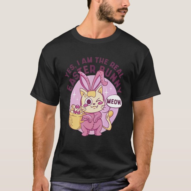 Cute Cat Bunny T-Shirt (Front)