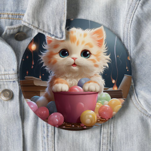 Cute cat button