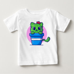 Cute Cat Cactus Cartoon-23956 Baby T-Shirt