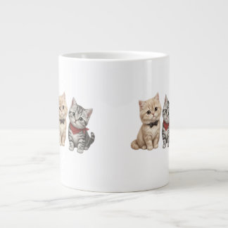 Cute Cat Candle for Cat Lovers Large Coffee Mug