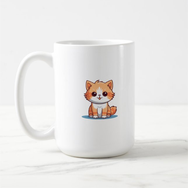 Cute Cat Ceramic Coffee Mug | Perfect Gift for Cat (Left)