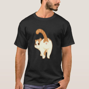 Cute Cat Cheeky Butt From Behind Pet Design T-Shirt