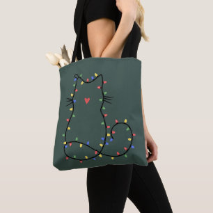 Cute Cat Christmas Cat Mum Funny Xmas Cat Lover Tote Bag