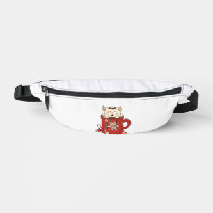 Cute Cat Christmas Chocolate Coffee Bum Bags