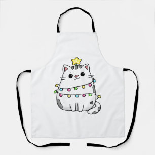 Cute Cat Christmas design Apron