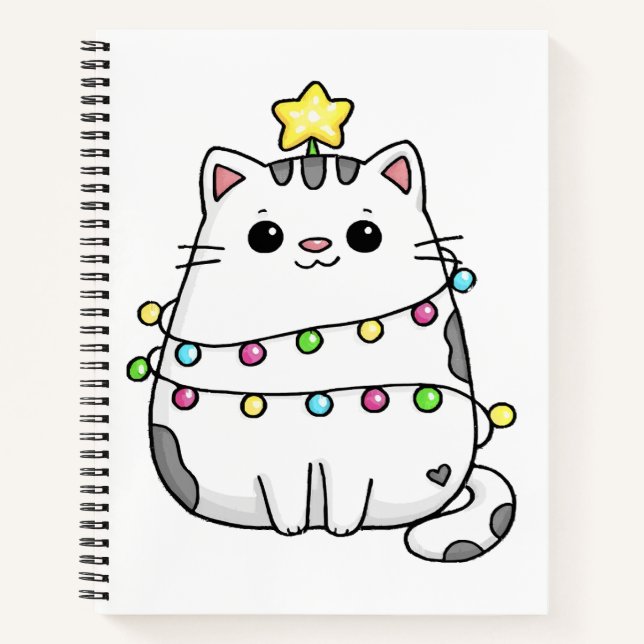 Cute Cat Christmas design  Notebook (Front)