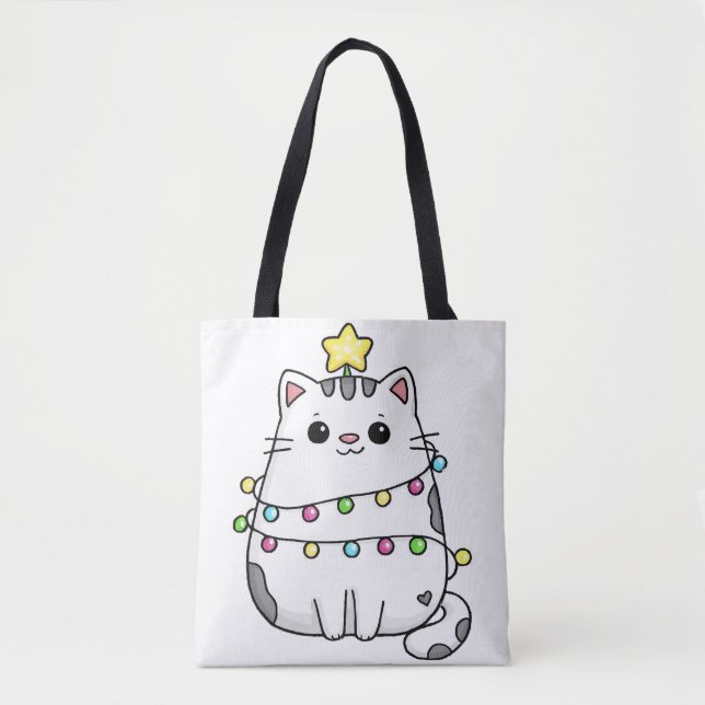 Cute Cat Christmas design  Tote Bag (Front)