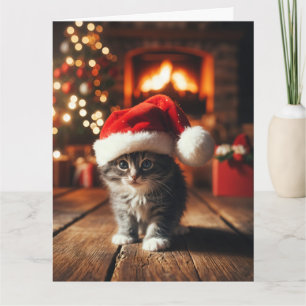 CUTE CAT CHRISTMAS GREETING CARD