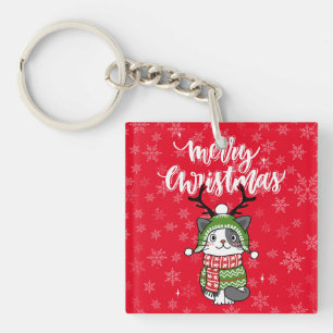 Cute Cat Christmas Stocking stuffers Galore Key Ring