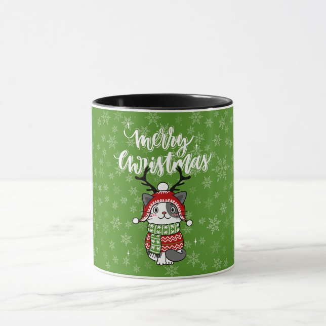 Cute Cat Christmas Stocking stuffers Galore Mug (Center)