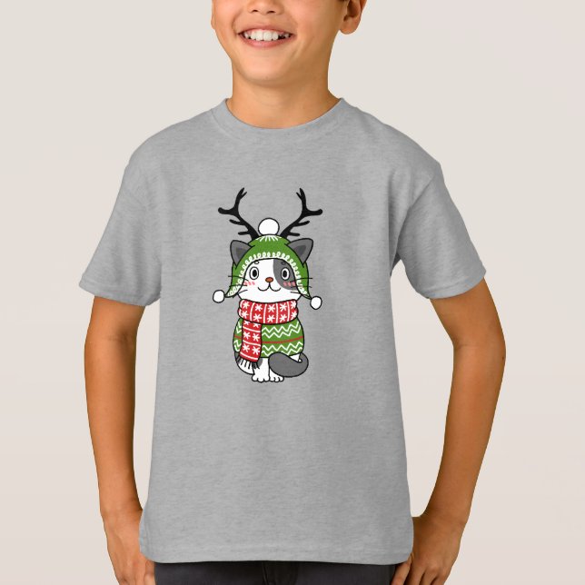 Cute Cat Christmas Stocking stuffers Galore T-Shirt (Front)