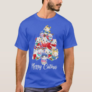 Cute Cat Christmas Tree Merry Catmas For Kitten Xm T-Shirt