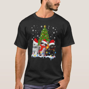 Cute Cat Christmas Tree Ornament Decor Cat Owner T-Shirt