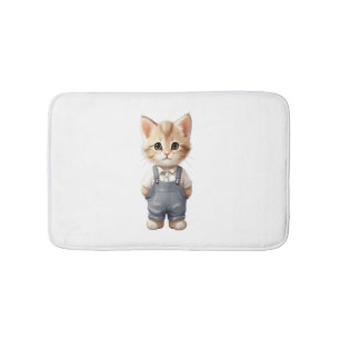 Cute Cat Classic T-Shirt Bath Mat
