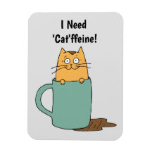 Cute Cat Coffee Magnet