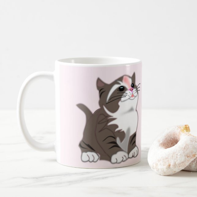 Cute Cat Coffee Mug (With Donut)