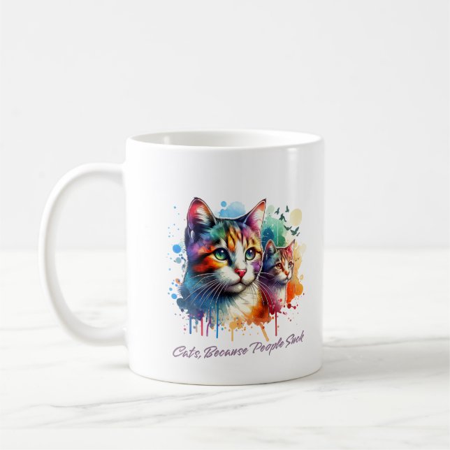 Cute Cat  Coffee Mug (Left)