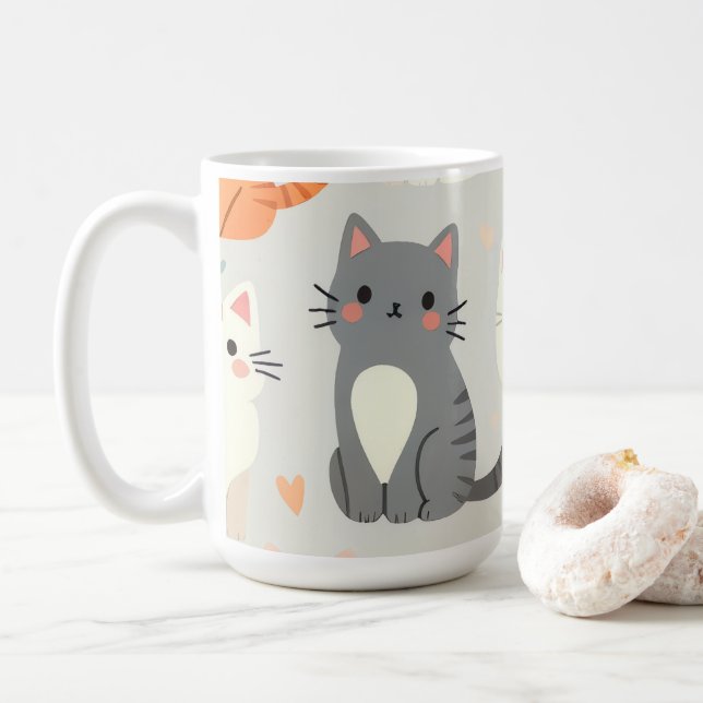 cute cat coffee mug (With Donut)