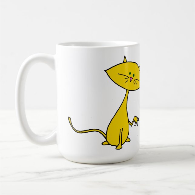 Cute Cat Coffee Mug (Left)