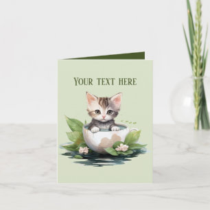 Cute cat coffee shop any purpose add message card