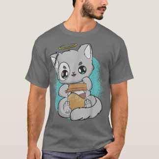 Cute Cat Coffee Yami Kawaii Chibi Anime Neko Paste T-Shirt
