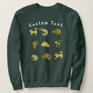 Cute Cat Collage Sweatshirt - Cat Moods Lover Gift