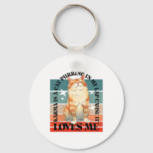 Cute Cat Comma - La Kamala Harris For President Key Ring