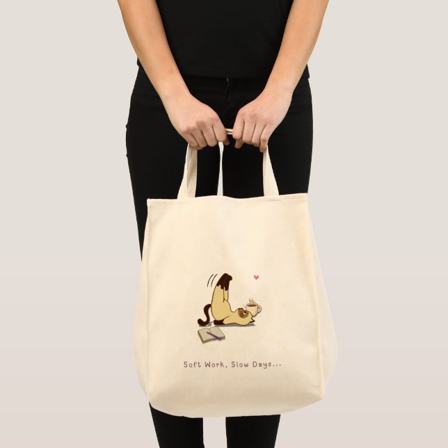 Cute Cat Cosy Morning Tote Bag (Front (Product))